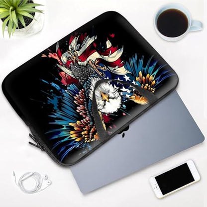 14 15 15.4 15.6 inch Laptop Handle Bag Computer Bag, Pouch Holder Notebook Sleeve Cover Soft Case Compatible for Dell,Lenovo,Toshiba HP, Asus Notebook-Handsome Eagle - color: Handsome Eagle