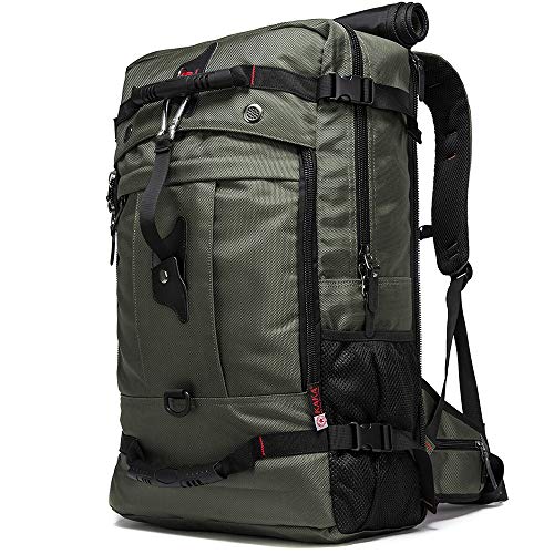 KAKA Travel Backpack, Carry On Backpack Durable Convertible Duffle Bag Fit for 15.6 Inch Laptop for Men and Women(Medium 35L) - color: Green, size: 20.5inch