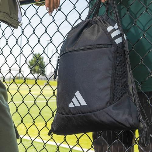 adidas Stadium Sackpack – Drawstring Backpack Gym Bag, 13L - color: True Pink/Black