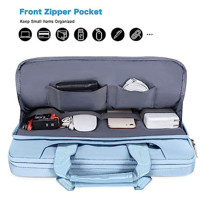 MOSISO 360 Protective Laptop Bag 15.6 inch, 15-16 inch Computer Bag Compatible with MacBook Air 15 inch/Pro 16 inch, HP,Dell,Lenovo,Asus,Notebook, Laptop Carrying Case with Strap&Handle, Airy Blue - color: Airy Blue, size: 16 inch