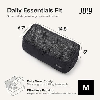 July Packing Cells, 4 Set Packing Cubes, Luggage Organizer Bags, Charcoal - color: Charcoal