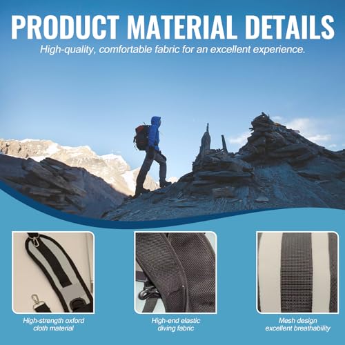 PAASTAl Backpack Straps,Relacement Adjustable Padded Shoulder Straps for Bag, with Metal/Plastic Clips. - color: Gray Alloy