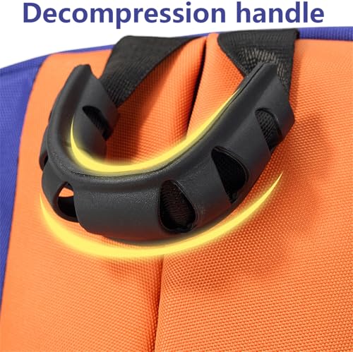 Soccer Backpack with Ball Holder on Outside, Football Volleyball Basketball Backpack with Shoe Compartment and Ball Holder - color: Basketball light blue