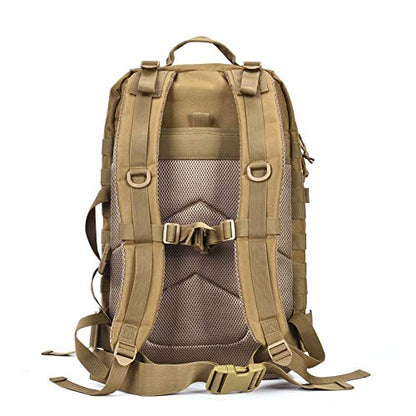 REEBOW GEAR Military Tactical Backpack Army 3 Day Assault Pack Molle Bag Rucksack - color: Tan