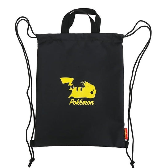 Pikachu Drawstring Backpack Gym Sackpack Travel Bag Multi Purpose Bag (Black2) - color: Black2