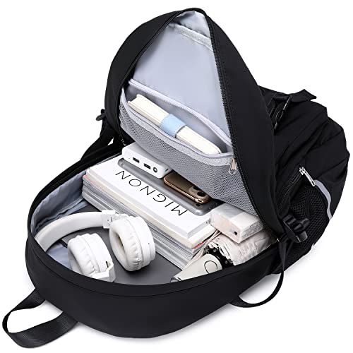 abshoo Big Student Laptop Backpack For College Women Middle High School Teen Girls Bookbag Travel Daypack (Black) | For College - color: Black
