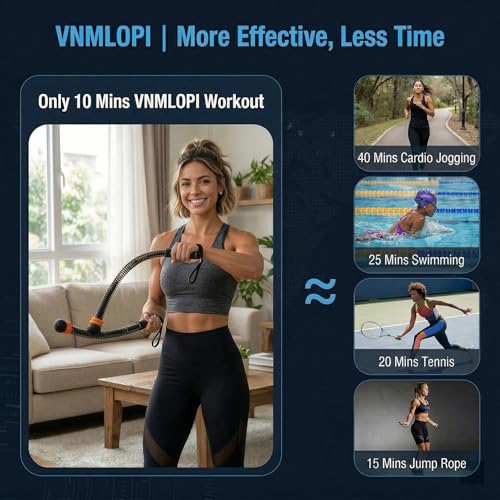 Ropeless Battle Rope with Adjustable Weights, Weighted Cordless Battle Ropes for Home Gym, Portable Strength Training Equipment for Small Space Workout, Heavy Duty 2-Pack Set