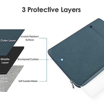ProElife 15-Inch Laptop Sleeve Case for 2025-2023 MacBook Air 15 inch with M4 M3 M2 Accessory Traveling Carrying Case Water-resistant Bag Cover for MacBook Air 15'' 2025 2024 2023 M4 M3 M2 (Navy Blue) - color: Navy Blue
