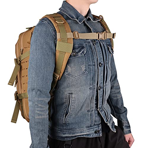 XTACER Backpack Chest Strap Adjustable Backpack Sternum Strap Chest Belt with Buckle (Pack of 4) - color: TAN