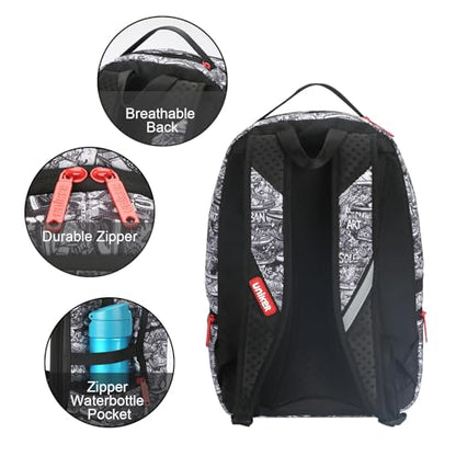 Graffiti Backpack, Designer Laptop Backpack for 15.6 Inch Work,Water Resistant Backpack Computer Bag (KickArt) - color: Kickart