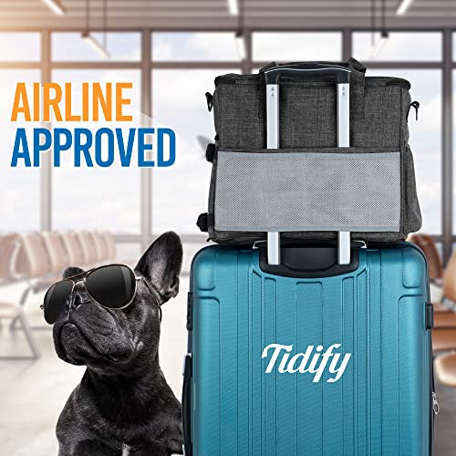 Customized Dog Travel Bag - You Name It and We Make It, Your Own Personalized Pet Travel Bag, Make It Special for You and Your Pet. (Dark Grey) - color: Personalized Charcoal