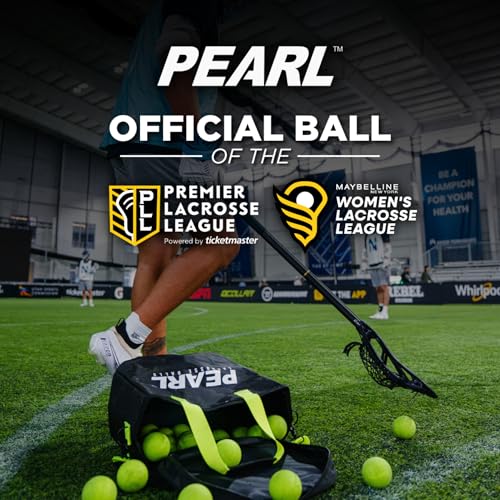 PEARL X Greaseless Lacrosse Balls by Guardian Innovations - Official Ball of NCAA Championships - Meets NOCSAE Standards and SEI/NCAA Certified - color: Optic Yellow, size: 50 Pack