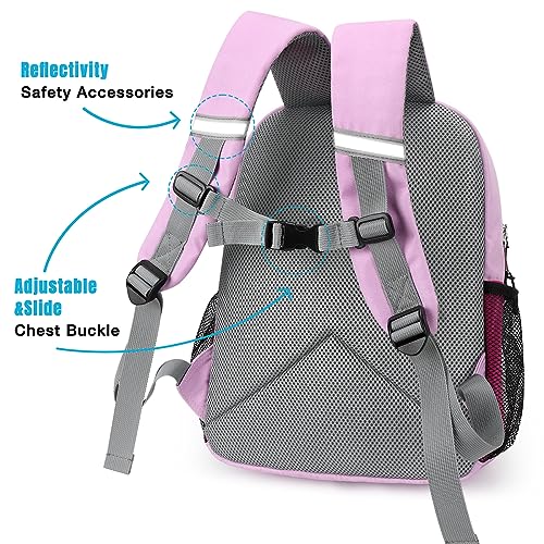 STEAMEDBUN Toddler Backpack for Girls 2-4, Kindergarten & Preschool Mini - color: Taro Purple& Pink, size: Mini - 12"H