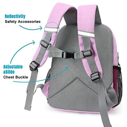 STEAMEDBUN Toddler Backpack for Girls 2-4, Kindergarten & Preschool Mini - color: Taro Purple& Pink, size: Mini - 12"H