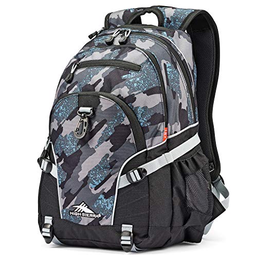 High Sierra Loop Backpack, Travel, or Work Bookbag with tablet sleeve, One Size, Graffiti/Black/Ash - color: Graffiti/Black/Ash