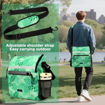 ZHCHG Wheelchair Bags, Wheelchair Backpack with Cup Holder, Wheelchair Bags to Hang on Back, Electric Wheel Chair Accessories, Large Storage Bag for Walker Rollator- Green - style: Green