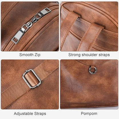 KITEVIUN Mini Backpack Purse for Women Fashion Cute Small Travel Backpacks Daypacks Shoulder Handbag - color: 03-brown