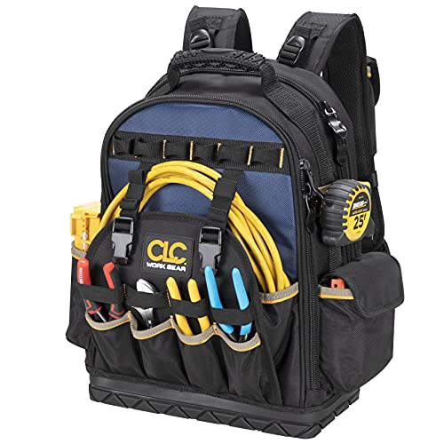 CLC Work Gear PB1133 38 Pocket Molded Base Tool Backpack, Black/Blue - style: Backpack