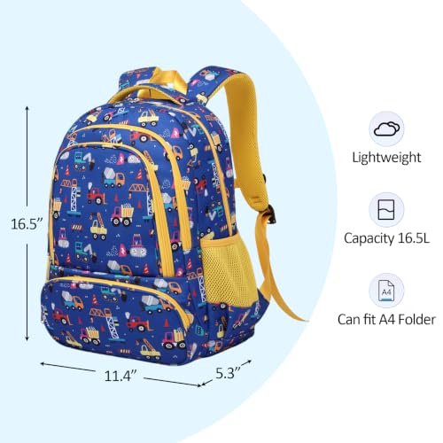 abshoo Lightweight Car Kids Backpack For School Boys Elementary Kindergarten Bookbag School Bags (Car) - color: Car