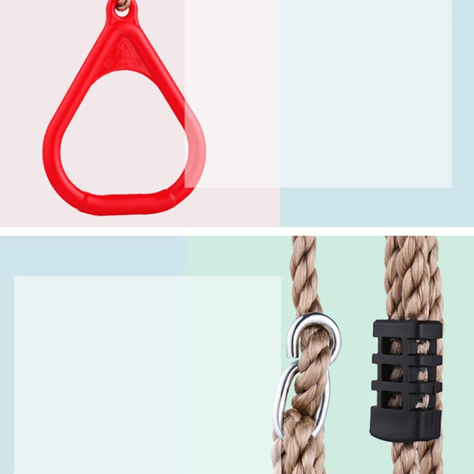 Outanaya Gymnastics Rings for Boys and Girls Plastic Exercise Rings Bodyweight Training Fitness Straps Outdoor Playset Accessories Random Color