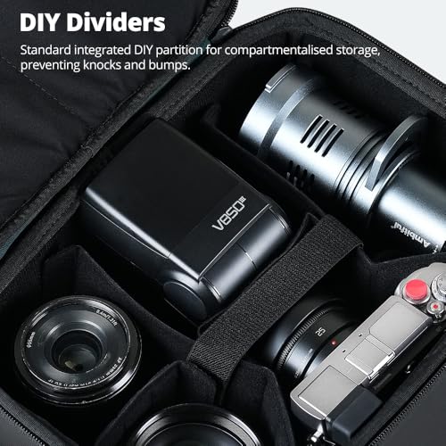 AMBITFUL Small Camera Cube Insert for Backpack, Waterproof Padded Camera Insert with Dividers for Travel Photography Gear Organizer (5.5L)
