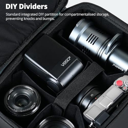 AMBITFUL Small Camera Cube Insert for Backpack, Waterproof Padded Camera Insert with Dividers for Travel Photography Gear Organizer (5.5L)