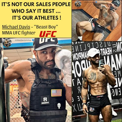 Adjustable Weighted Vest Men,20lb Weight Vest,Fitness Training vest, Workout vest: Murph Vest. Chaleco con peso. Endurance Training,Weight Vest for men workout. Sport Equipment ™