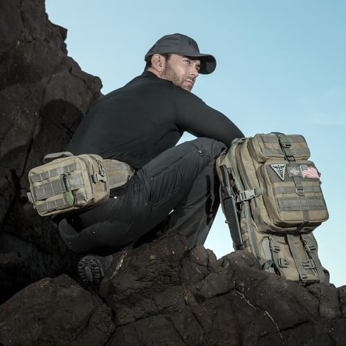 MAXPEDITION Gyrfalcon Backpack (Khaki-Foliage) 36L Tactical Backpack with Detachable Waist Pack, MOLLE Internal Frame Rucksack, Military Survival Pack, Bug Out Bag, PT1054KF - color: Khaki Foliage, size: Medium