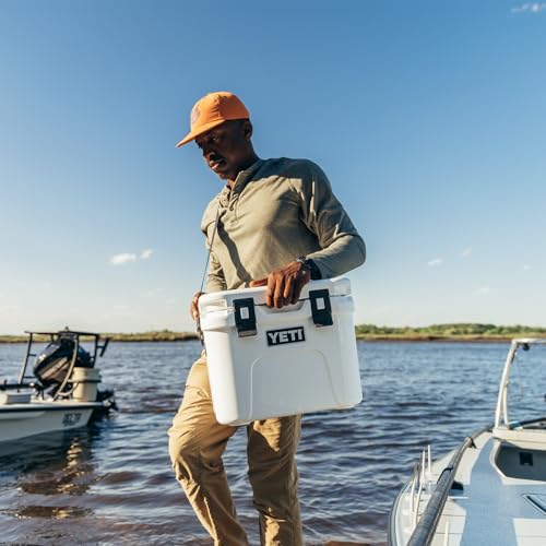 YETI Roadie 15 Hard Cooler with DoubleDuty Shoulder Strap - color: Big Wave Blue