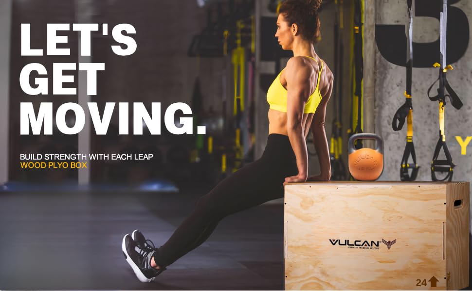 VULCAN 3-in-1 Wooden Plyo Box – Durable Ashwood Plyometric Jump Box for Home Gym and Commercial Training | Safe, Stable & Versatile for Box Jumps, Step-Ups, HIIT and Cross-Training Workouts - style: B) 3-in-1 Plyo Box - 16" x 18" x 20