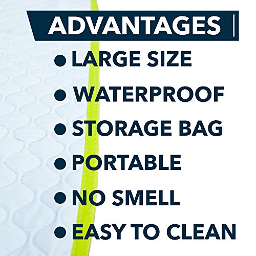 Portable Changing Pad - Waterproof Baby Changing Mat - Large Size 25.5”x31.5”- Foldable Wipeable Diaper Changing Pad - Change Diaper in Any Places On the Go for Boys & Girls - Storage Bag