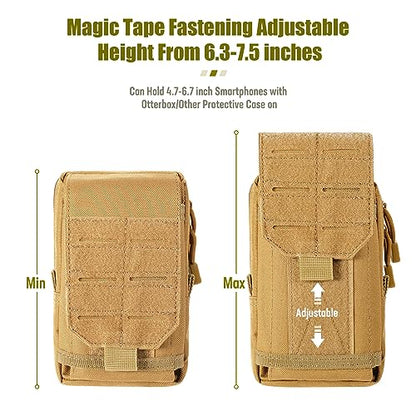 SOWHUP Tactical Molle Pouch Cell Phone Pouch Holster Small Utility EDC Pouch Gadget Organizer Bag - color: MC1