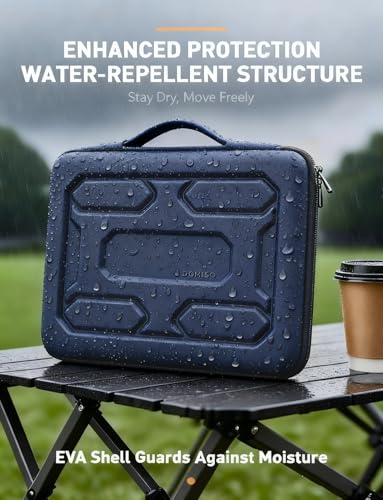 DOMISO 14 inch Laptop Sleeve with Handle Shockproof Computer Bag Waterproof EVA Protective Carrying Case for 14" ThinkPad E480/Yoga 920/13.5" Microsoft Surface Book/HP Pavilion 14 Stream 14,Dark Blue - color: Dark Blue, size: 14 inch