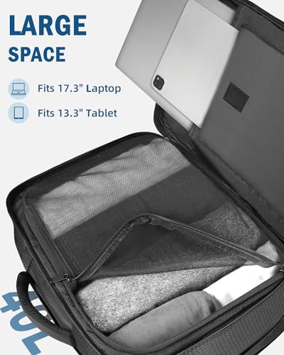 PEKREWS Mini 5 Pro Case, Expandable Carry On Bag for DJI RC 2/ RC-N3 Controller, Large Capacity Mini 5 Pro Backpack Fits 17.3 Inch Laptop and Fly More Combo, Travel Drone Carrying Case for Accessories