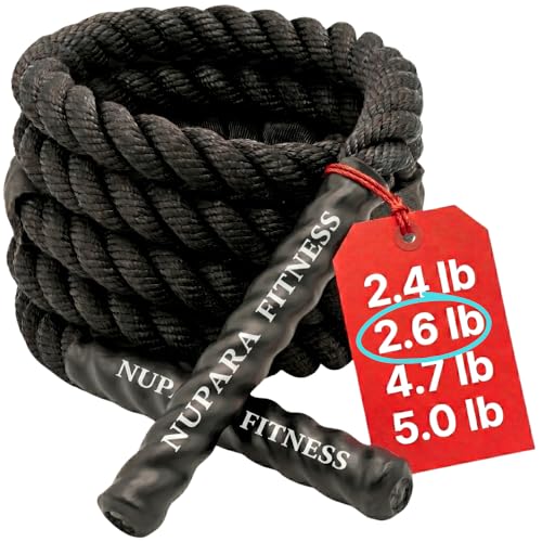 Weighted Jump Rope for Men and Women | Heavy Jump Rope for Fitness, Strength, Cardio, Muay Thai, MMA, Boxing, and Weight Loss. 2.4lb to 5lb.. - color: 2.6LB 9.8 ft