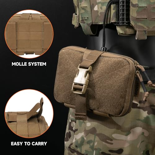 EXCELLENT ELITE SPANKER Tactical Molle Rip Away Ifak Pouch Utility First Aid Pouch Medical EMT Bag - color: Coyote Brown