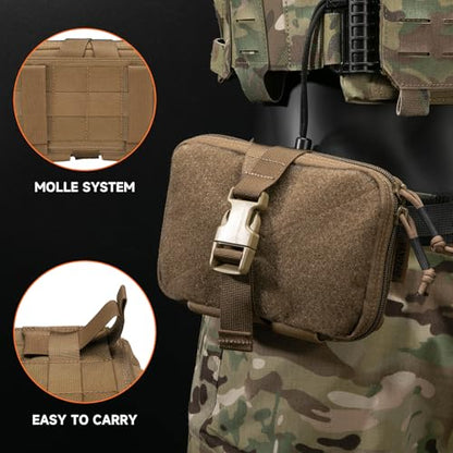 EXCELLENT ELITE SPANKER Tactical Molle Rip Away Ifak Pouch Utility First Aid Pouch Medical EMT Bag - color: Coyote Brown