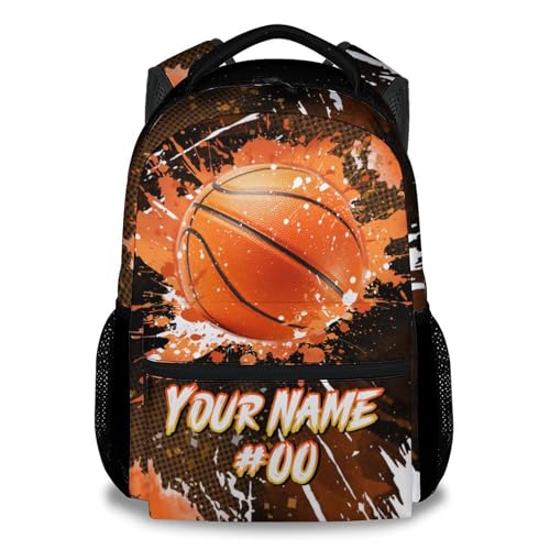COZYAURA Boys Backpack - Personalized Basketball Backpacks for Kids - 17 Inch Sports Theme Bookbag for Elementary Middle School - Cool School Bag for Teens Youth - color: Style-2