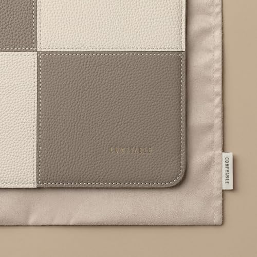 Comfyable Laptop Sleeve 13 Inch Precisely Compatible with MacBook Air M5 M4 2026 & MacBook Pro M2 M1 2022, Genuine Leather Protective Case Cover, Cream & Gray - color: Cream & Gray, size: 13 inch