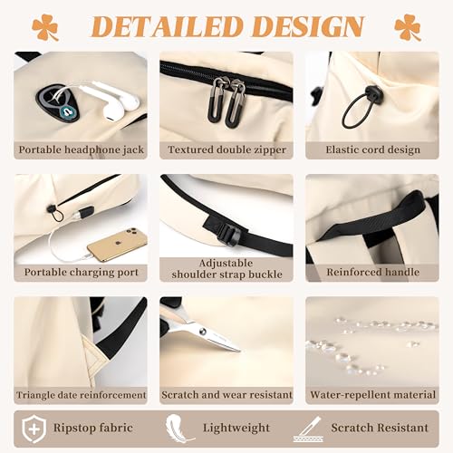 FSD. WG Casual Bag for Men Fashionable Outdoor Bag Popular Travel Bag Casual Large Capacity - color: 10045milk White