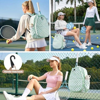 Mosthink Tennis Bag for Women Pickleball Racket Backpack - color: Green