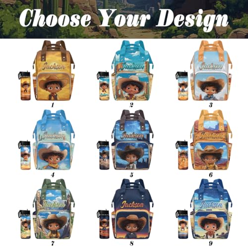 Newcos Custom Diaper Backpack Mommy Bag, Personalized Diaper Bag with Name, Customized Baby Diaper Bag Monogram Backpacks Nursing Bags Water Bottle for New Mom Newborn Women Men Dad Mothers Day Blue - color: Patten 13