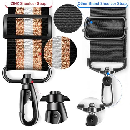 ZINMARK Shoulder Strap 59 inch, Extra-Thick Fixed Cushion Pad and Dual Clasps Universal Replacement Strap for Bags, Camera, Crossbody，Lawn mower -Black Gold Jacquard - color: Black Gold Jacquard