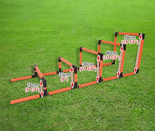 Pcs Different Heights Speed Agility Hurdles, Soccer Obstacle Hurdles Training Equipment, Portable Athletes Mini Hurdles Trainer, Sport Speed Hurdles(Red)