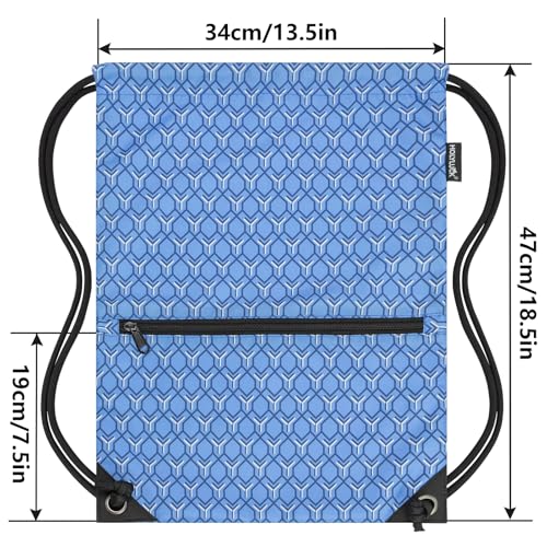 HOLYLUCK Drawstring Backpack Bag Sport Gym Sackpack - color: Blue Windmill
