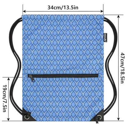 HOLYLUCK Drawstring Backpack Bag Sport Gym Sackpack - color: Blue Windmill