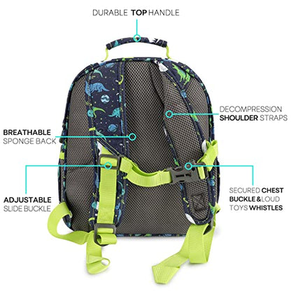 mibasies Boys Backpack with Lunch Box: 3PCS Kids Backpack Set for Kindergarten Elementary - 15 IN Cute Bookbag - Galaxy Dinosaur - color: Galaxy Dinosaur