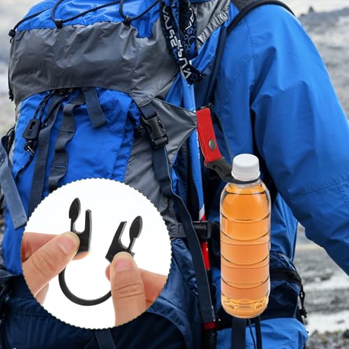 Bottle Clip 4Pcs Water Bottle Hanging Clips Buckle Portable Mineral Water Bottles Ring Holder Keychain Carrier for Backpack Belt Webbing Strap for Outdoor Camping Hiking 1.4 Inch