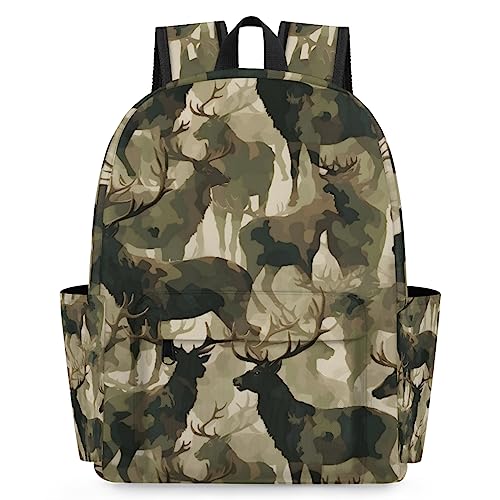 Camouflage Military Kids Backpack for Boys Girls Deer Animal Preschool Toddler Backpack Kindergarten Nursery Bookbag Travel Children Lightweight School Bag - color: Camouflage
