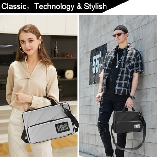 Laptop Case Hard Shell Laptop Bag for Men Women with Shoulder Strap - color: Black, size: 13-14 inch laptop case